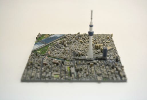 3D printed segment of Tokyo. Image: Kickstarter