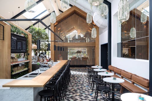 Bars & Restaurants Winner: Harrison Urby – Entrance Café by Concrete. Image credit: Concrete.