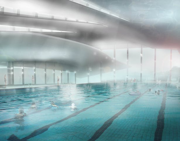 _Interior Rendering Olympic Pool Area