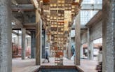 400 hanging mushroom bricks used in Studio Link-Arc’s Shenzhen Biennale installation