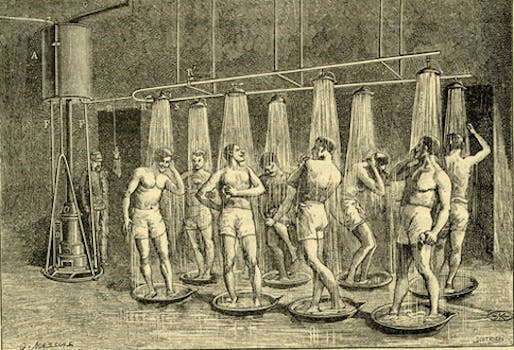 Supposedly Millenials' worst nightmare. First public showers (1890) in Angers (France) (c) City Archives