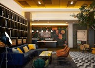 Studio HBA Designs Hampton Inn & Suites by Hilton Los Angeles/Sherman Oaks with Sunny Southern California Modernity