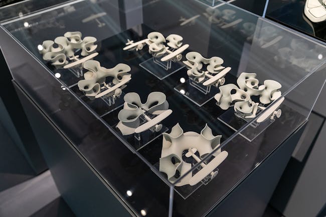 Fabric Pods Study Models, Mathematics Gallery, Science Museum, London, 2014-2016. Image courtesy of HKDI.
