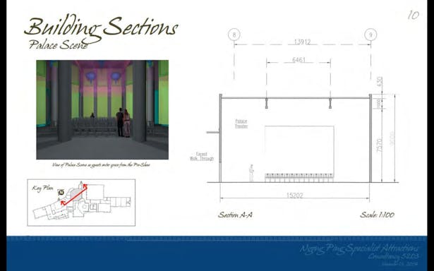 Schematic Design - Building Section Palace Scene
