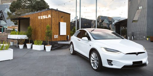 The Tesla Tiny House tour just kicked off in Melbourne and will visit Sydney, Brisbane, and Adelaide next. Image: Tesla, via electrek.co.