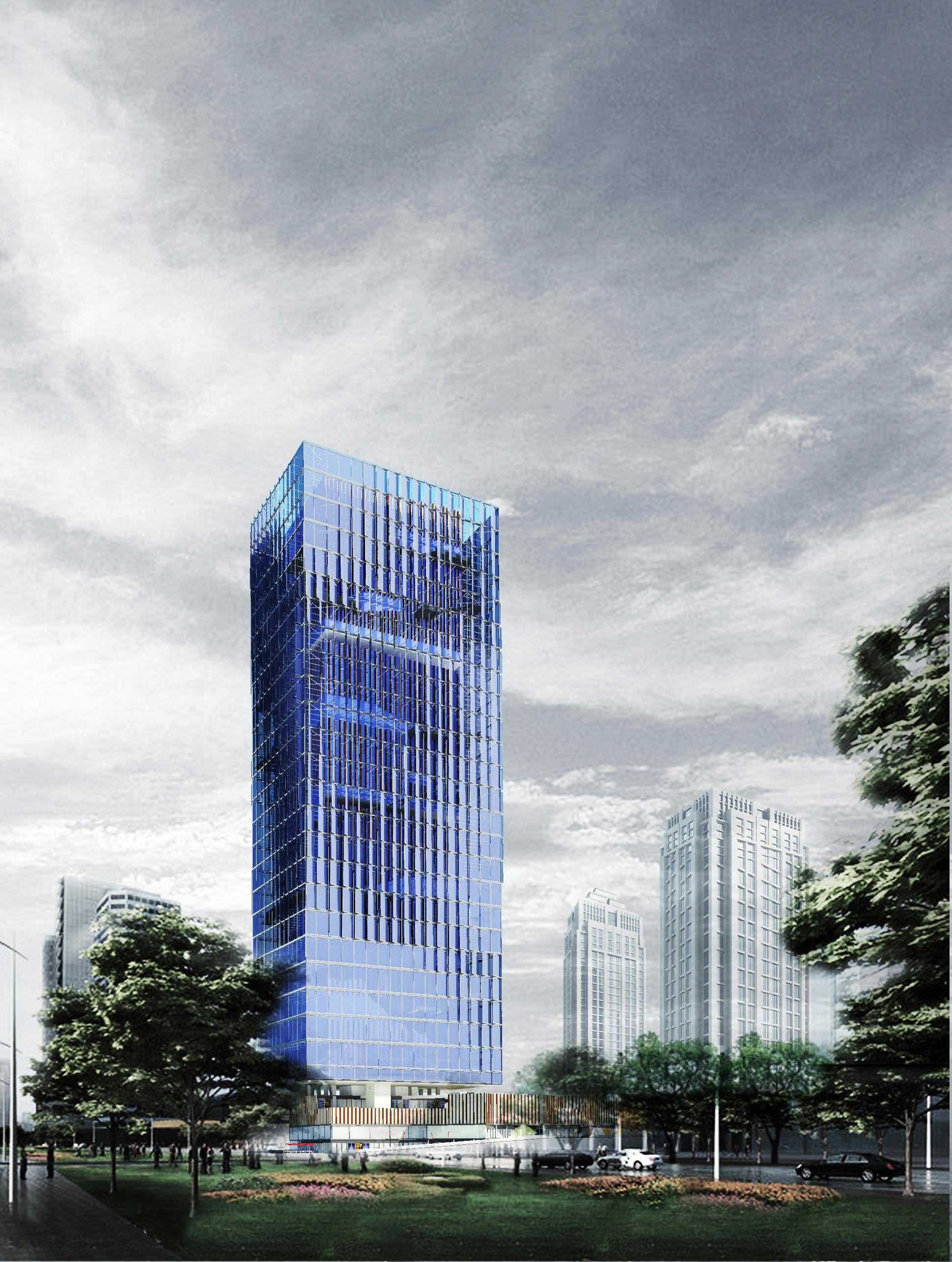 Mountain Climbing-High-rise building design | Bonan Zhu | Archinect