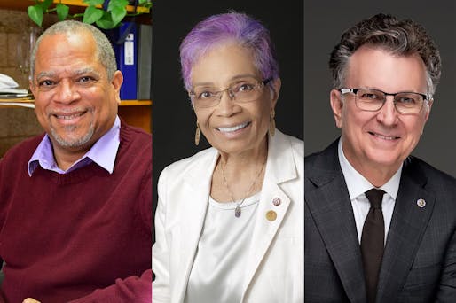(From left): 2023 AIA award winners Robert L. Easter (Whitney M. Young Jr. Award); Dr. Sharon Egretta Sutton (AIA/ACSA Topaz Medallion); and Jeff Potter (Edward C. Kemper Award). Images: Robert L. Easter, Le Studio, Sam Smead Photocreative, courtesy AIA.