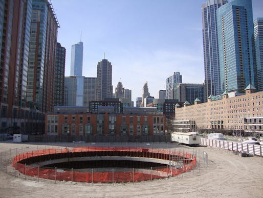Site of Chicago Spire, via flickr/Tom Ravenscrodt.