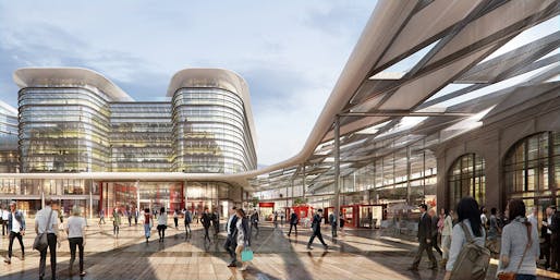 Foster + Partners wins Cardiff Interchange competition. Image credit: Foster + Partners.