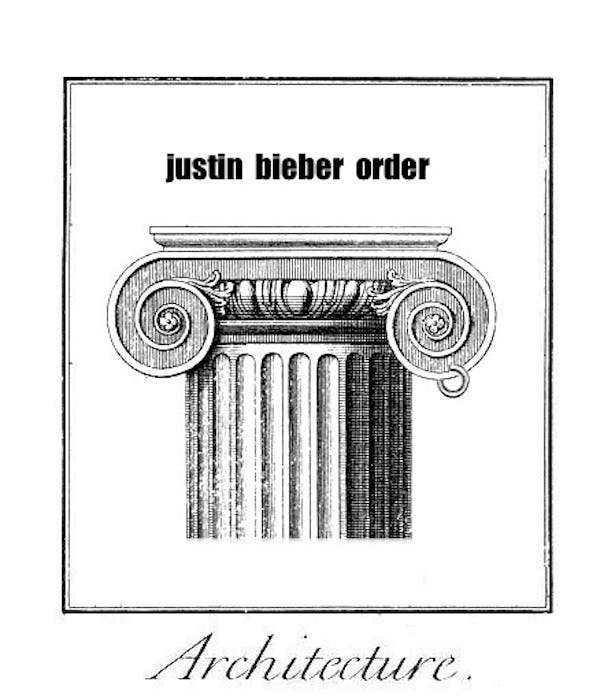 justin bieber architectural order