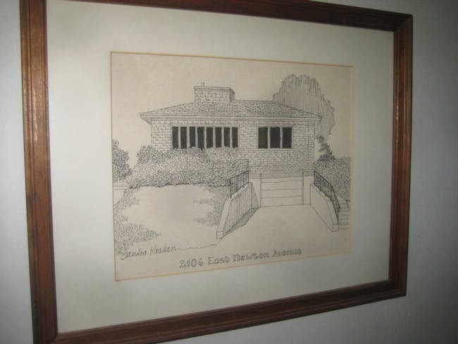 drawing of Shorewood Frank Lloyd Wright Home. Photo taken June 4th, 2015 by Michael Horne