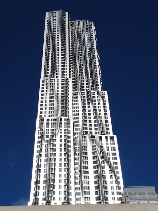 1st Place: 8 Spruce Street, New York City, 265.18 m / 870 ft, 76 floors (Copyright: Courtesy of Gehry Partners)