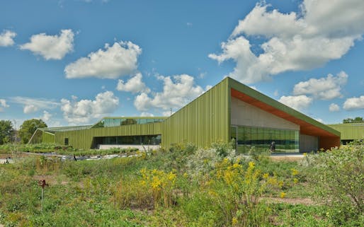 The Science and Fabrication building which also houses the Wheels program. Image © Timothy Hursley/Courtesy of the University of Arkansas.