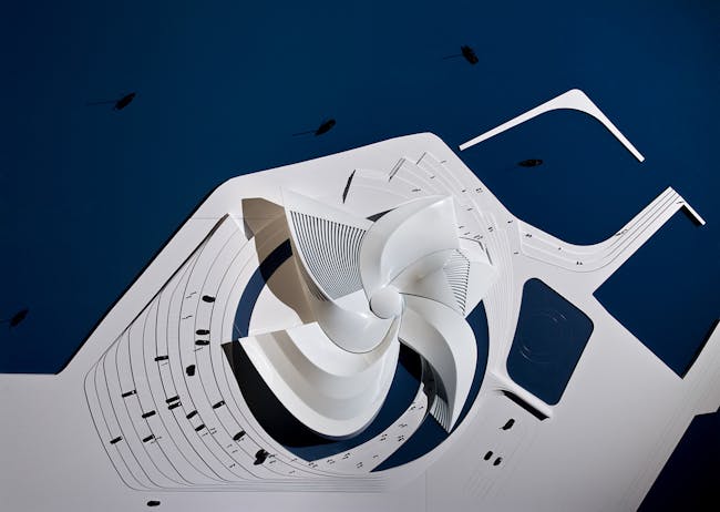 Model of the competition entry 'Whirlpool' (Image: 3XN)