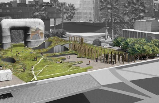 An image from the proposal by Eric Owen Moss Architects. Credit: Eric Owen Moss Architects via City of Los Angeles
