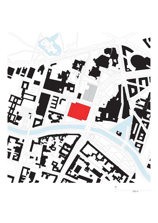 Site plan (Original scale 1:5000) © David Chipperfield Architects for Bundesamt für Bauwesen und Raumordnung