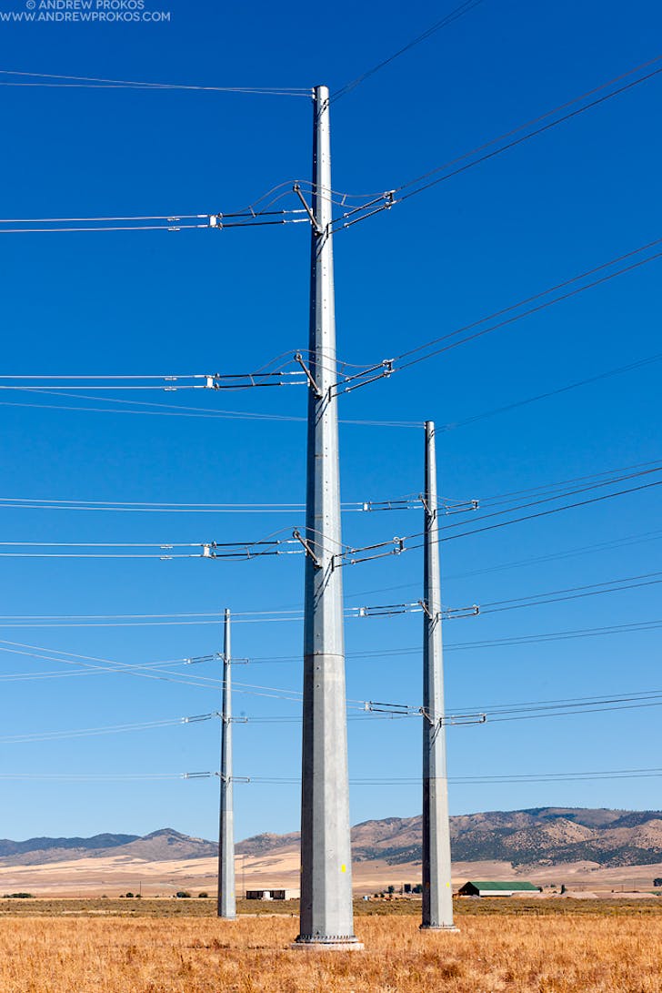 Electricity Transmission Towers, Idaho © Andrew Prokos
