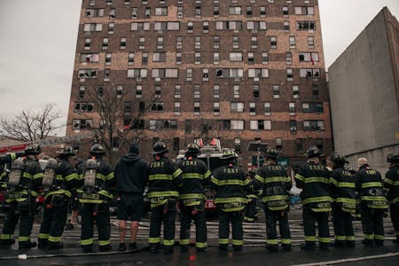 17 people were killed when a fire erupted at the Twin Parks North West apartment building in the Bronx, New York City. Image: Ferit Hoxha/Twitter 