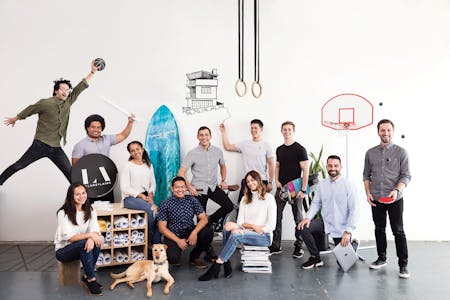 Team photo of Laney LA, an architecture firm doing a great job at expressing their culture online