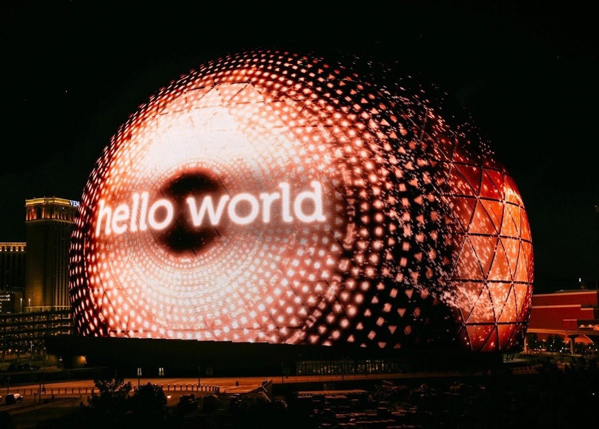 Las Vegas Sphere is illuminated for the first time