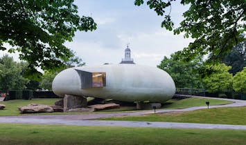 Smiljan Radic unveils egglike 14th Serpentine Pavilion in London's Kensington Gardens