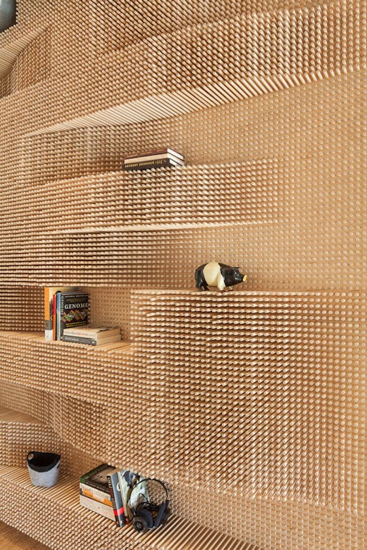 Peg Wall in Chelsea, MA by Merge Architects; Photo: John Horner Photography/Kevin Buzzell