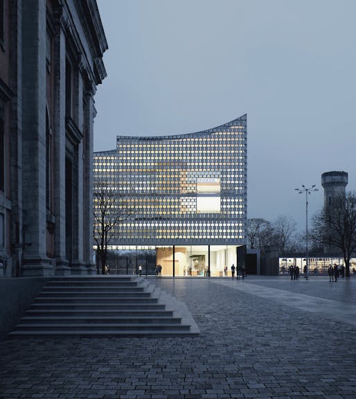Karlskrona Cultural House and Library by Dorte Mandrup. Rendering: MIR.