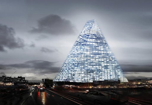 Construction of le Triangle is expected to be completed for the Olympic Summer Games 2024 in Paris. Image: Herzog & de Meuron