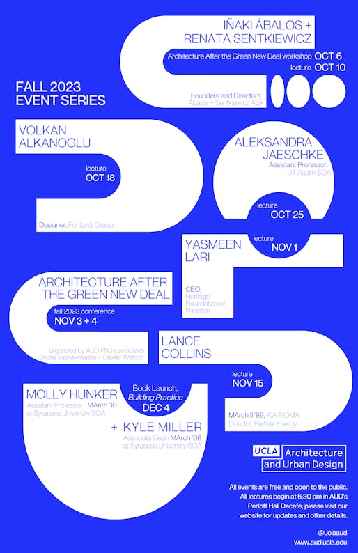Lecture poster design by Alyssa Tohyama. Courtesy of UCLA School of Architecture.