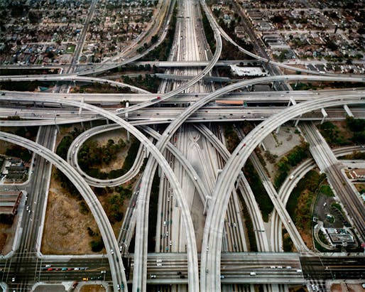 Highway interchange in Los Angeles. Photo by Edward Burtinsky, via darkroastblend.com.