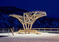 VIEWING PLATFORM WITH CANOPY AND AMPHITHEATER / Renewal of the Yenisei riverfront in Divnogorsk