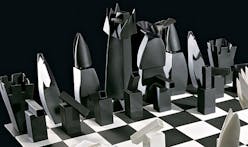 Frank Gehry's Tiffany Chess Set Is a Miniature Architectural Marvel