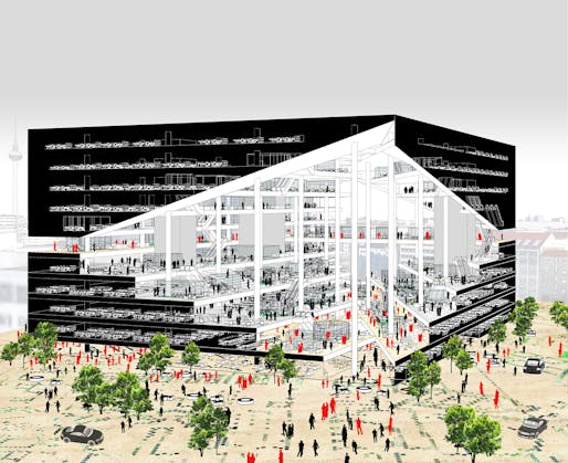 OMA's proposal for the new Axel Springer Media Center in Berlin. Image: OMA