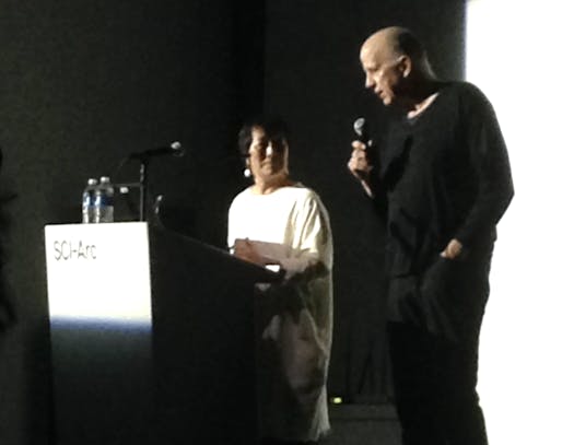 Billie Tsien and Tod Williams at SCI-Arc. Photo by the author.
