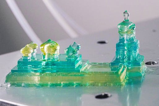 Image of 3D printed model of Kyiv’s Saint Sophia Cathedral using the iCLIP method. Image © William Pan (co-author and research team member from Stanford University.) Courtesy of Stanford News.