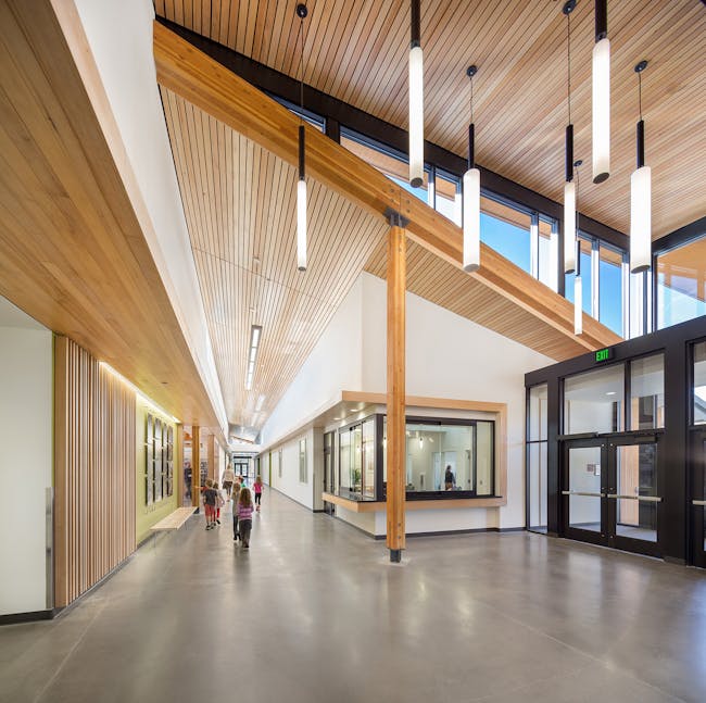 Wood School Design: Cascades Academy of Central Oregon in Tumalo, OR. Architect – Hennebery Eddy Architects, Inc. Photo © Robert Creamer Photography and Paul Burk Photography