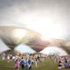 Floating Lake pavilion for the London Olympics (unbuilt) by LEESER Architecture. Image © LEESER Architecture