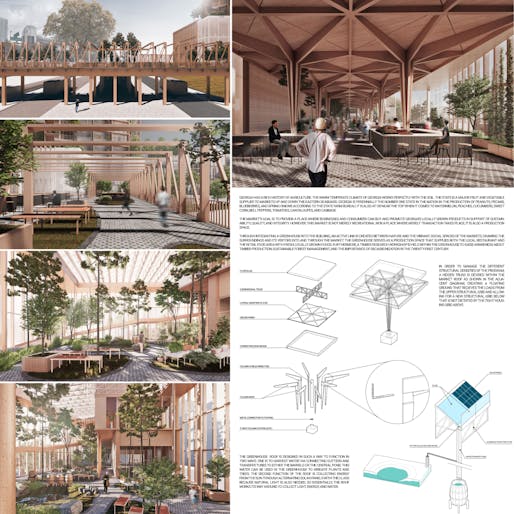 2nd Place Winner: Spatial/Material Speculations: Timber from the City College of New York. Image courtesy ACSA.