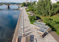 PROMENADE WITH AMPHITHEATER AND ART OBJECT - Part of 1st stage of Yenisei embankment improvement
