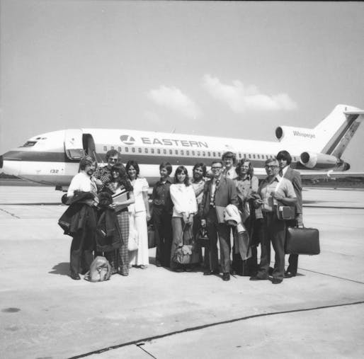 First group of students and faculty leaving for Italy on August 27, 1973