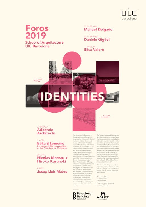 Poster courtesy of UIC Barcelona School of Architecture.