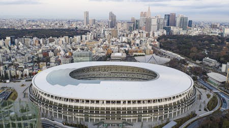 Japan National Stadium, Tokyo, by Kengo Kuma and Associates. © Arne Müseler (CC BY-SA 3.0 DE)
