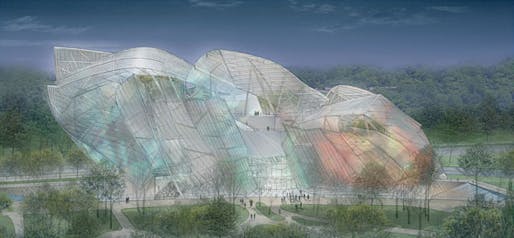 “The idea is of a cloud made of glass”: one of Mr. Gehry’s designs. (NYT; Image: Didier Ghislain)