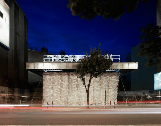 The Cineroleum, Assemble's first project, comprised converting a disused petrol station into a cinema. Credit: Assemble