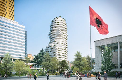 The Skanderbeg Building. Image courtesy of MVRDV.