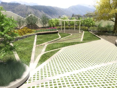 landscape for mountain villa
