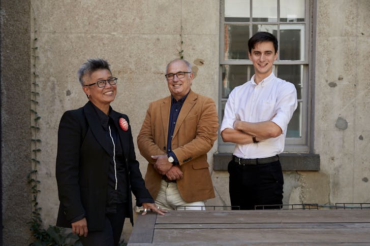 Left to Right: Fooi-Ling Khoo, founder of OOF; David Brand; and Jack Wilkinson. Photo by Tatjana Plitt.