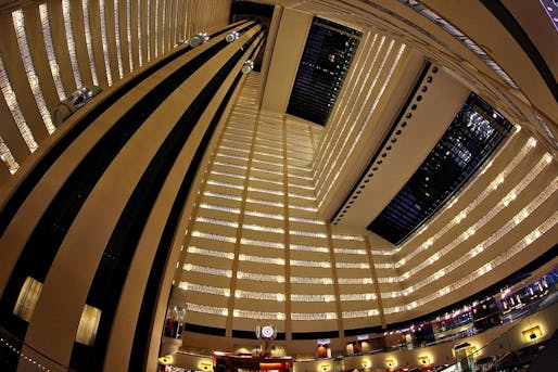 The elevators in the atrium of the Marriott Marquis, New York City. Photo: Basil D Soufi.