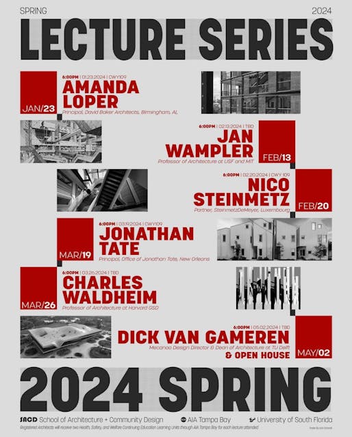 Lecture poster by Aron Schandl, courtesy of University of South Florida School of Architecture & Community Design.