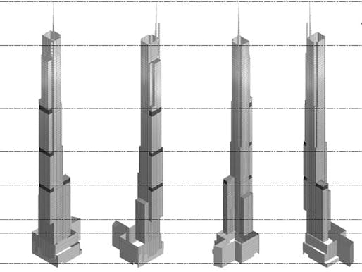 Nordstrom Tower, 3D Model and architectural diagrams. Image via newyorkyimby.com